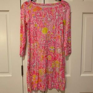 Lily Pulitzer T Shirt Shift dress XXS pink sun
